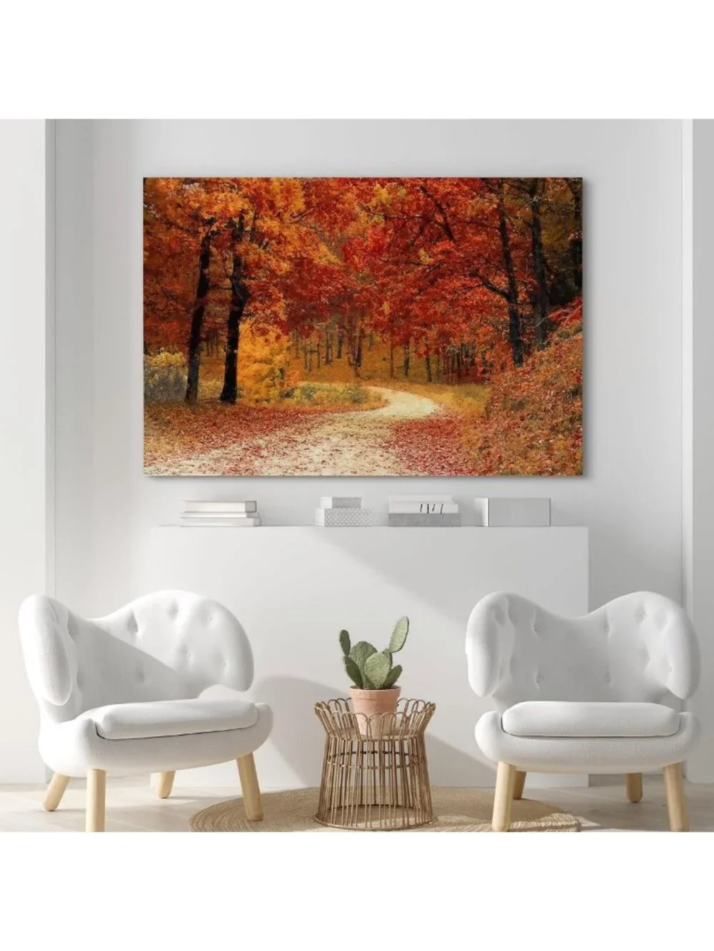 Vibrant Autumn Forest Canvas Wall Art - 24